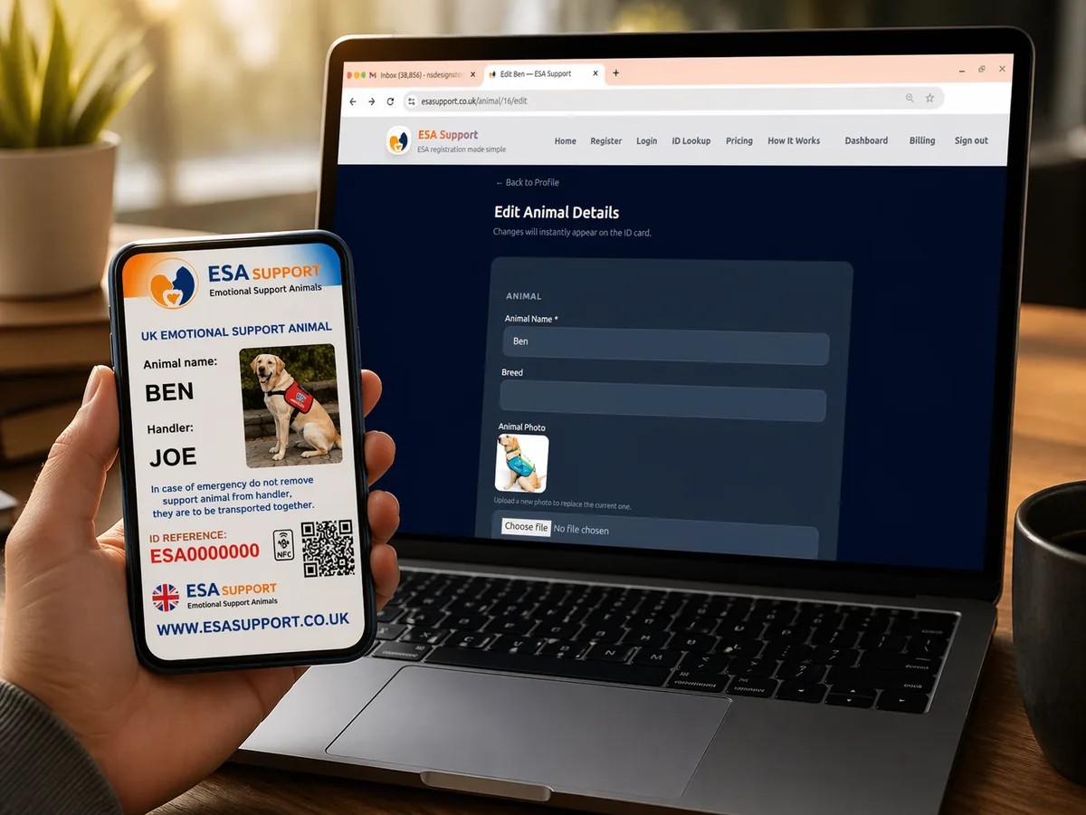 Member dashboard on phone and laptop